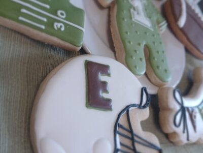 first down first birthday boy decorated cookie ensemble