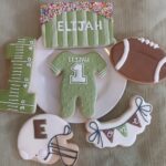 first down first birthday boy decorated cookie ensemble